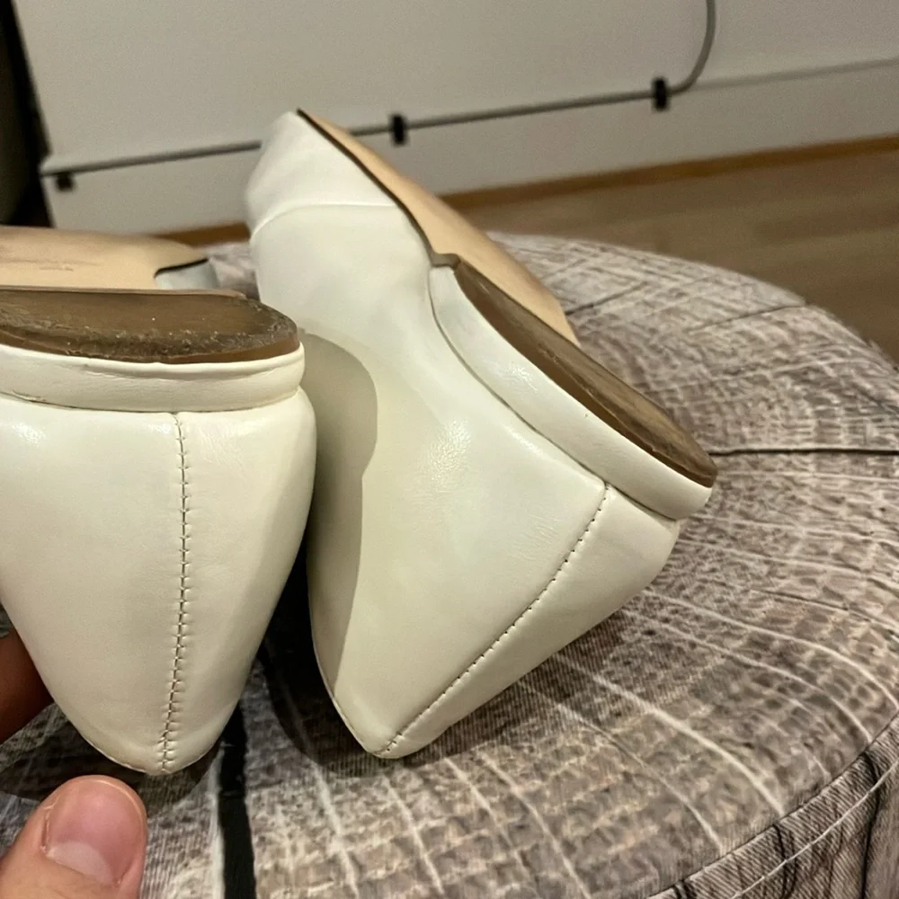 EUC Nine West White Ballet Flats with Pointed Toe - Picture 4 of 9